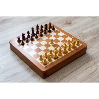 Šachy Magnetické dřevěné šachy LUX zásuvné + doprava zdarma