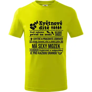 Chlapecké tričko Narozeniny květen - Tričko dětské bavlněné - 98 cm / 2 roky ( Limetková )