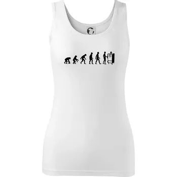 Dámské tričko Evoluce udírna - Dámské tílko - M ( Bílá )
