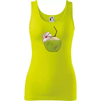 Dámské tričko Kokosový nápoj - Dámské tílko - 2XL ( Limetková )