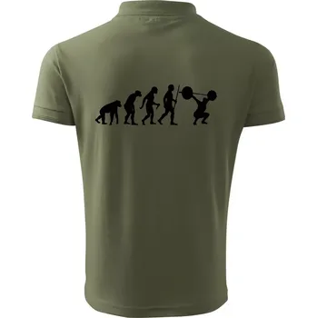 Pánská košile Evolution fitness - Polokošile pánská Pique Polo 203 - L ( Khaki )
