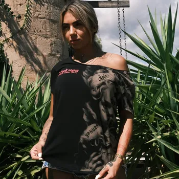 Dámské tričko Dámské triko Yakuza Wise Kids Curved V 25117 black velikost: L