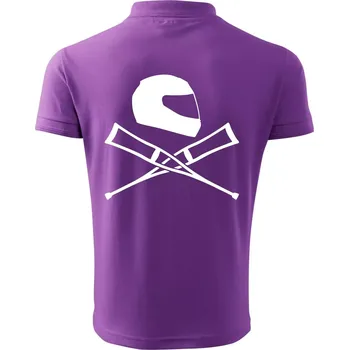 Pánská košile Silniční helma / berle - Polokošile pánská Pique Polo 203 - 4XL ( Fialová )