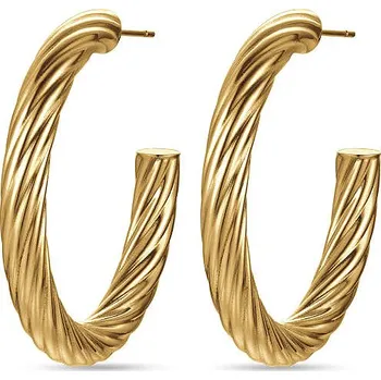 Náušnice LUCA BARRA Kruhové náušnice IP zlatá ocel