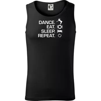 Dance eat sleep repeat - Kluk - Tílko pánské Core - XL ( Černá )