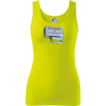Dámské tričko Záchranná brzda vlak - Dámské tílko - XL ( Limetková )
