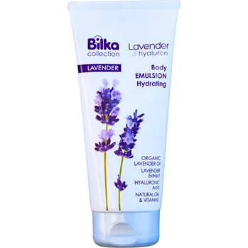 Tělový krém Bilka Lifestyle Hydratační tělová emulze Levandule & Hyaluron, 200 ml