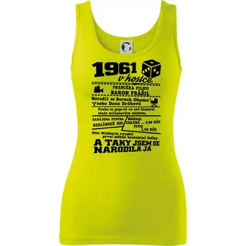 1961 v kostce - Dámské tílko - S ( Limetková )