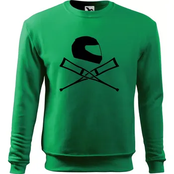 Pánská mikina Silniční helma / berle - Mikina Essential pánská - S ( Středně zelená )