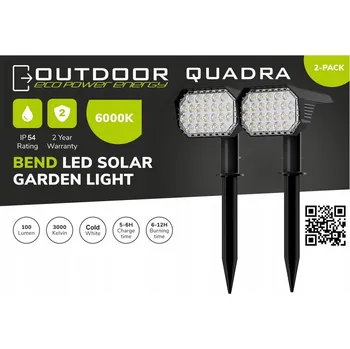 Venkovní osvětlení Solární lampa zapichovací lampa Eco Power Energy černá 100 lm voděodolná