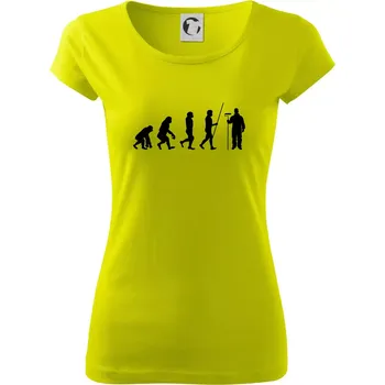 Dámské tričko Evoluce malíř pokojů - Dámské triko Pure - XS ( Limetková )