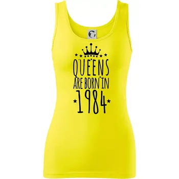 Dámské tričko Queens are born in 1984 - Dámské tílko - 2XL ( Citrónová )