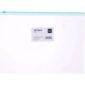 Pořadač/Organizér A4 na zip Deli zelený
