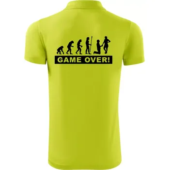 Pánská košile Game over evoluce - Polokošile Victory sportovní (dresovina) - M ( Limetková )