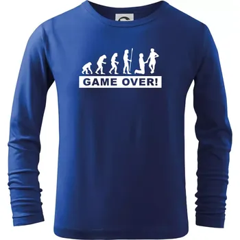Chlapecké oblečení Game over evoluce - Triko dětské Long Sleeve - 104-110cm / 3-4 roky ( Královská modrá )