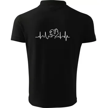 Pánská košile Kohout ekg - Polokošile pánská Pique Polo 203 - 5XL ( Černá )