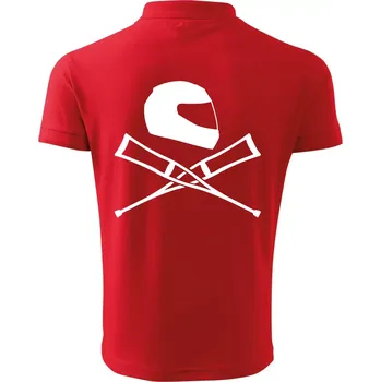 Pánská košile Silniční helma / berle - Polokošile pánská Pique Polo 203 - 2XL ( Červená )