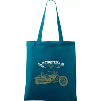 Nákupní taška Moto trike - Taška bavlněná - 42 x 38 cm ( Petrolejová )