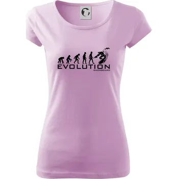 Dámské tričko Evoluce snowboardu - Dámské triko Pure - 3XL ( Orchid )