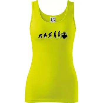Dámské tričko Evoluce bubeník - Dámské tílko - M ( Limetková )