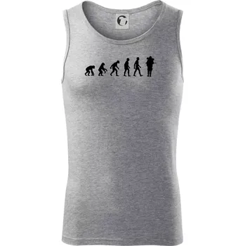 Evoluce vojáka - plná polní - Tílko pánské Core - XL ( Tmavě šedý melír )