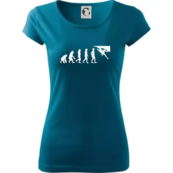 Dámské oblečení Evoluce bouldering - Dámské triko Pure - XL ( Petrolejová )