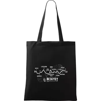 Nákupní taška Profil Beskydy - Taška bavlněná - 42 x 38 cm ( Černá )