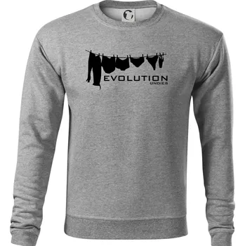 Pánská mikina Evoluce spodního prádla - Mikina Essential pánská - S ( Tmavě šedý melír )