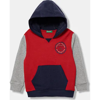 Chlapecká mikina Dětská bavlněná mikina United Colors of Benetton 3J68G2014.P.seasonal červená 33X, vel. 90
