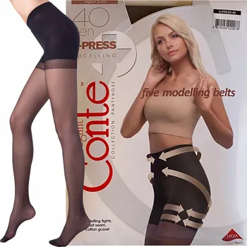 Dámské punčochy Punčocháče hladké Conte Elegant X-PRESS 40den černé Nero velikost 3