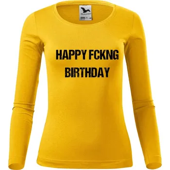 Dámské tričko DOBRÝ TRIKO Dámské bavlněné triko FCKNG Velikost: XL, Barva: Žlutá