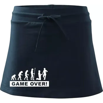 Dámská sukně Game over evoluce - Sportovní sukně - two in one - XL ( Námořní modrá (velmi tmavá - téměř černá) )