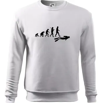 Pánská mikina Evoluce potápění - Mikina Essential pánská - XL ( Bílá )