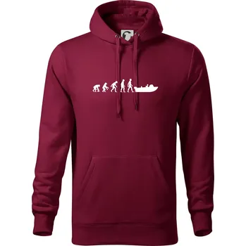 Pánská mikina Evoluce člun - Mikina pánská Cape s kapucí - 4XL ( Garnet )