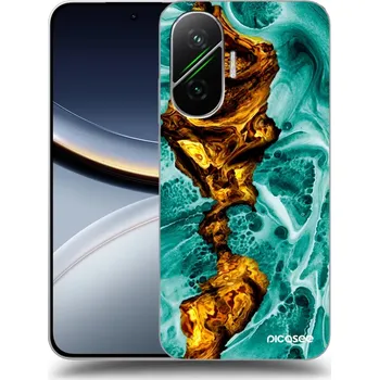 Pouzdro na mobilní telefon Picasee silikonový černý obal pro Xiaomi Poco F7 5G - Goldsky