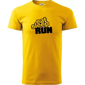Eat sleep run velké - Triko extra velké (5-8XL) - 8XL ( Žlutá )