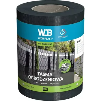 zahradní zástěna Stínící panelové pásy WDB Plast potažená PVC, šedá, 19 cm x 50 m