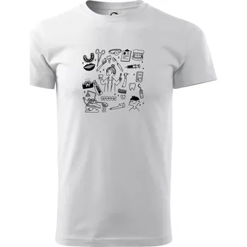 Pánské tričko Veselá zubařka - Triko extra velké (5-8XL) - 8XL ( Bílá )
