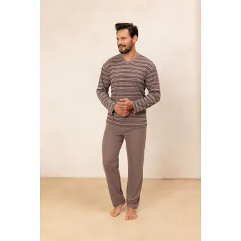 PÁNSKÉ PYŽAMO 490 BIG J/25 hnědá 2XL