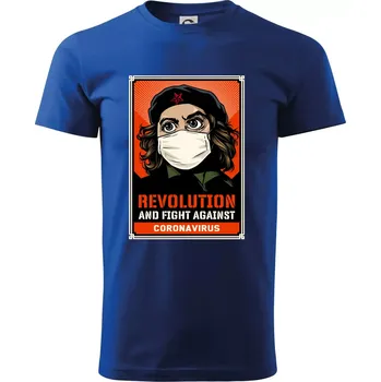 Pánské tričko Corona Revolution & Fight - Triko extra velké (5-8XL) - 7XL ( Královská modrá )