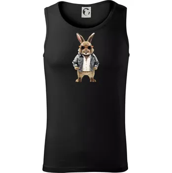 Králík v bundičce - Tílko pánské Core - L ( Černá )