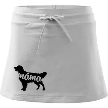 Dámská sukně Zlatý retrívr máma obrys - Sportovní sukně - two in one - L ( Bílá )