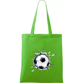 Nákupní taška Fotbalový míč v triku - Taška bavlněná - 42 x 38 cm ( Apple Green )
