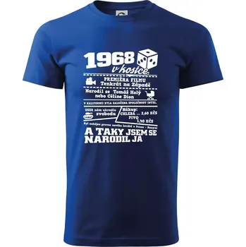 1968 v kostce - Triko extra velké (5-8XL) - 8XL ( Královská modrá )