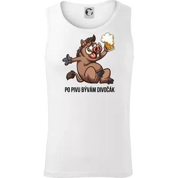 Po pivu bývám divočák - Tílko pánské Core - XL ( Bílá )