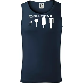 Evoluce ženy - Tílko pánské Core - S ( Námořní modrá (velmi tmavá - téměř černá) )