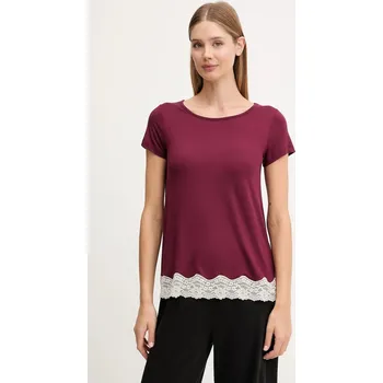 Pyžamové tričko United Colors of Benetton 3Z123M314 burgundské 83X, vel. XS