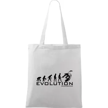 Evoluce snowboardu - Taška bavlněná - 42 x 38 cm ( Bílá )
