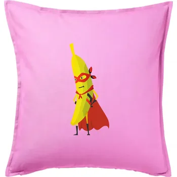 Polštář Banán superman - Polštář 50x50 - 50x50 - Pouze potah ( Růžová )