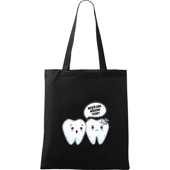 Nepůjde někdo ven - Taška bavlněná - 42 x 38 cm ( Černá )